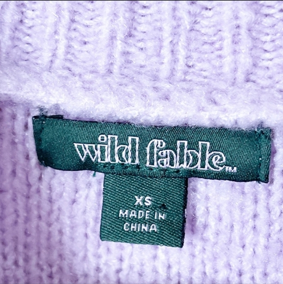 Wild Fable lavender ruffled shoulder mock neck - Picture 6 of 7